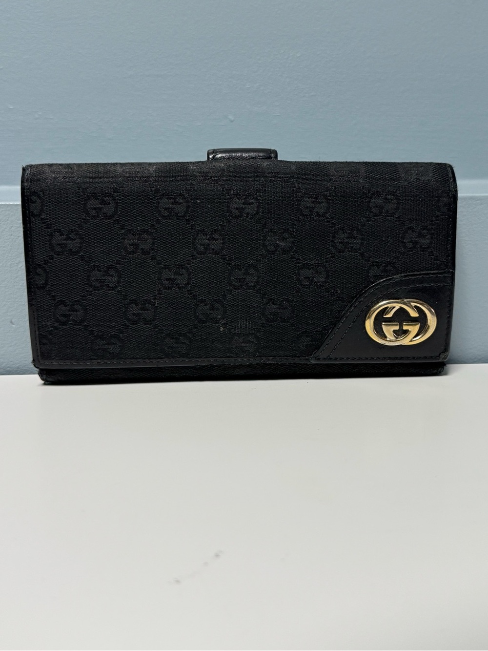 Gucci Guccissima Continental Wallet with Interlocking GG